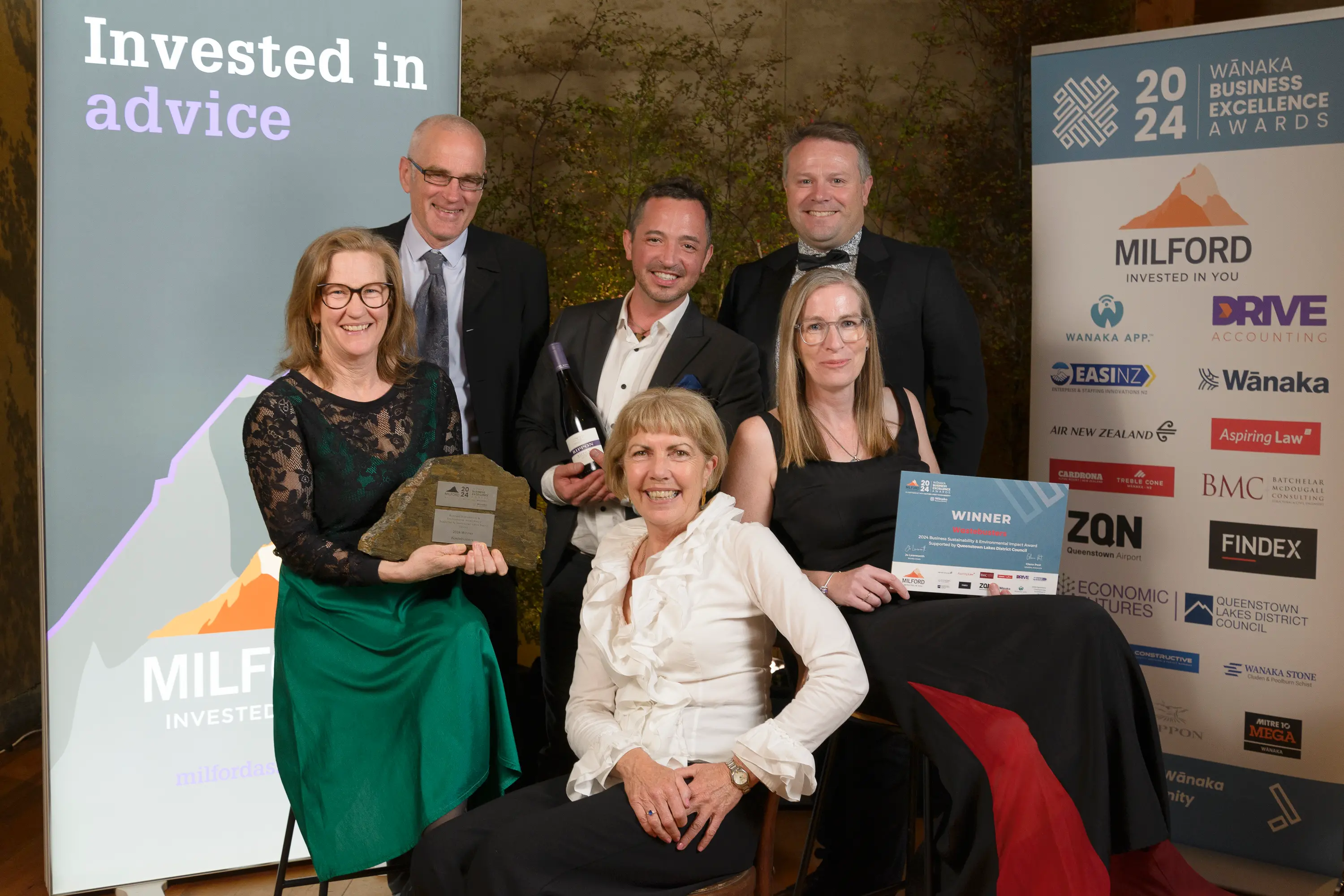 Some of the winners of the 2024 Wanaka Business Awards. Photo: Supplied