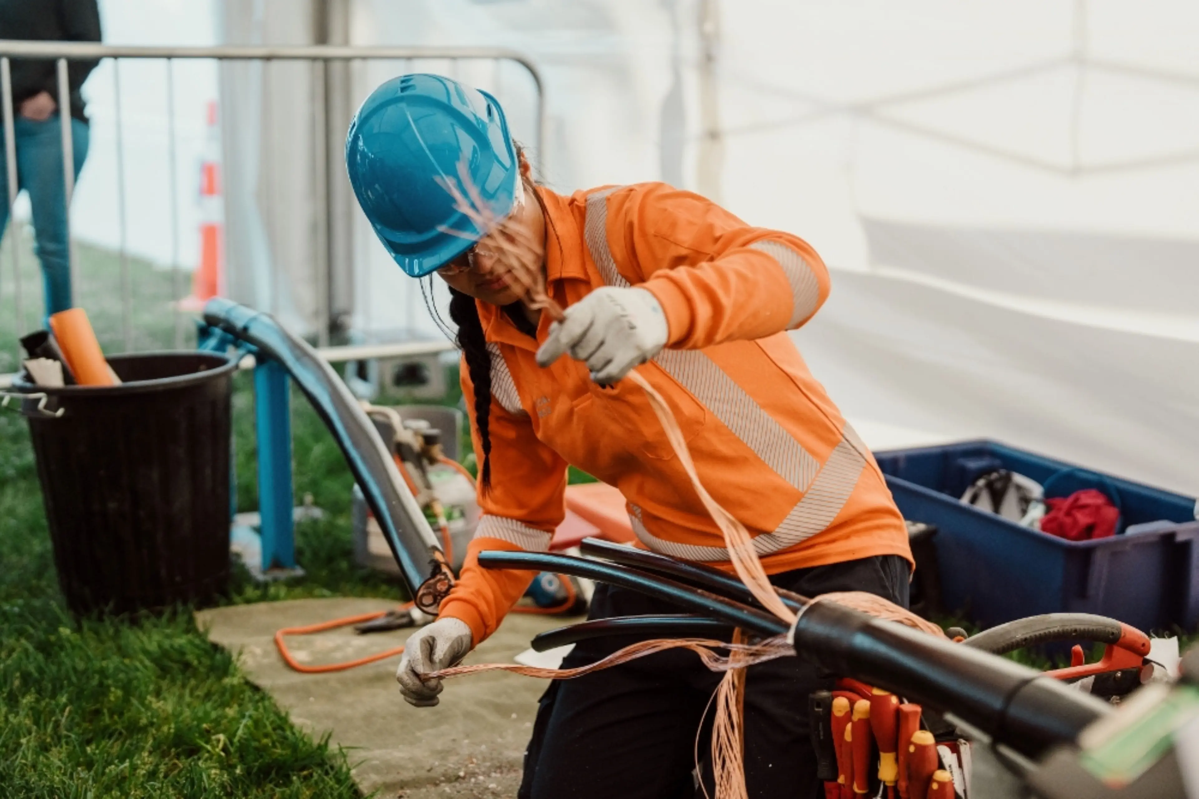 Tai Fasi from EA Networks competing in the 2025\\u00A0Connection competition.\\u00A0Photo: Supplied\\u00A0