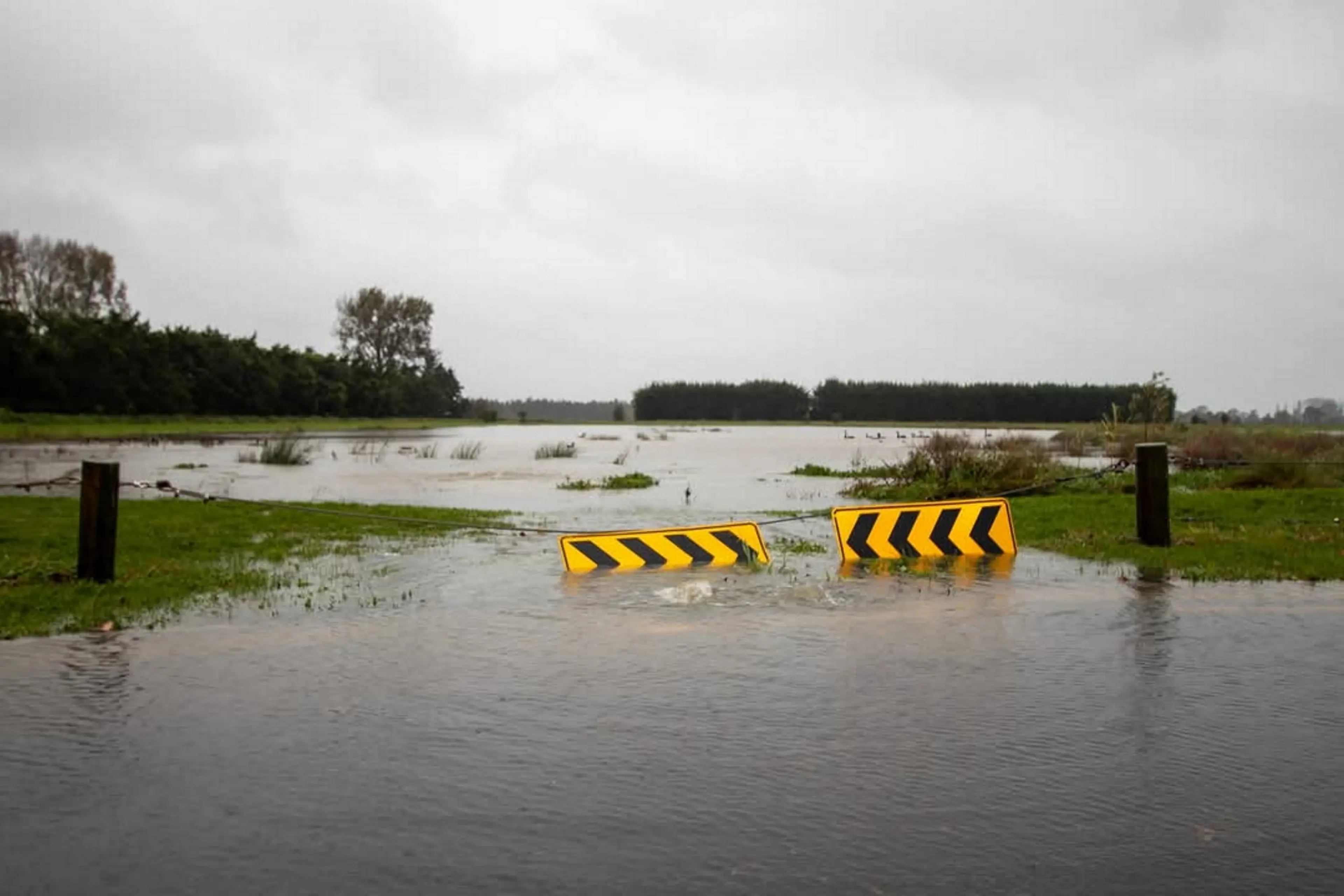 Surface flooding . . . The May 2025 flood event saw extensive flooding in parts of the Waimakariri district. Photo: Waimakariri District Council
