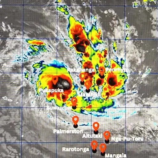 Tropical cyclone develops in Cook Islands waters
