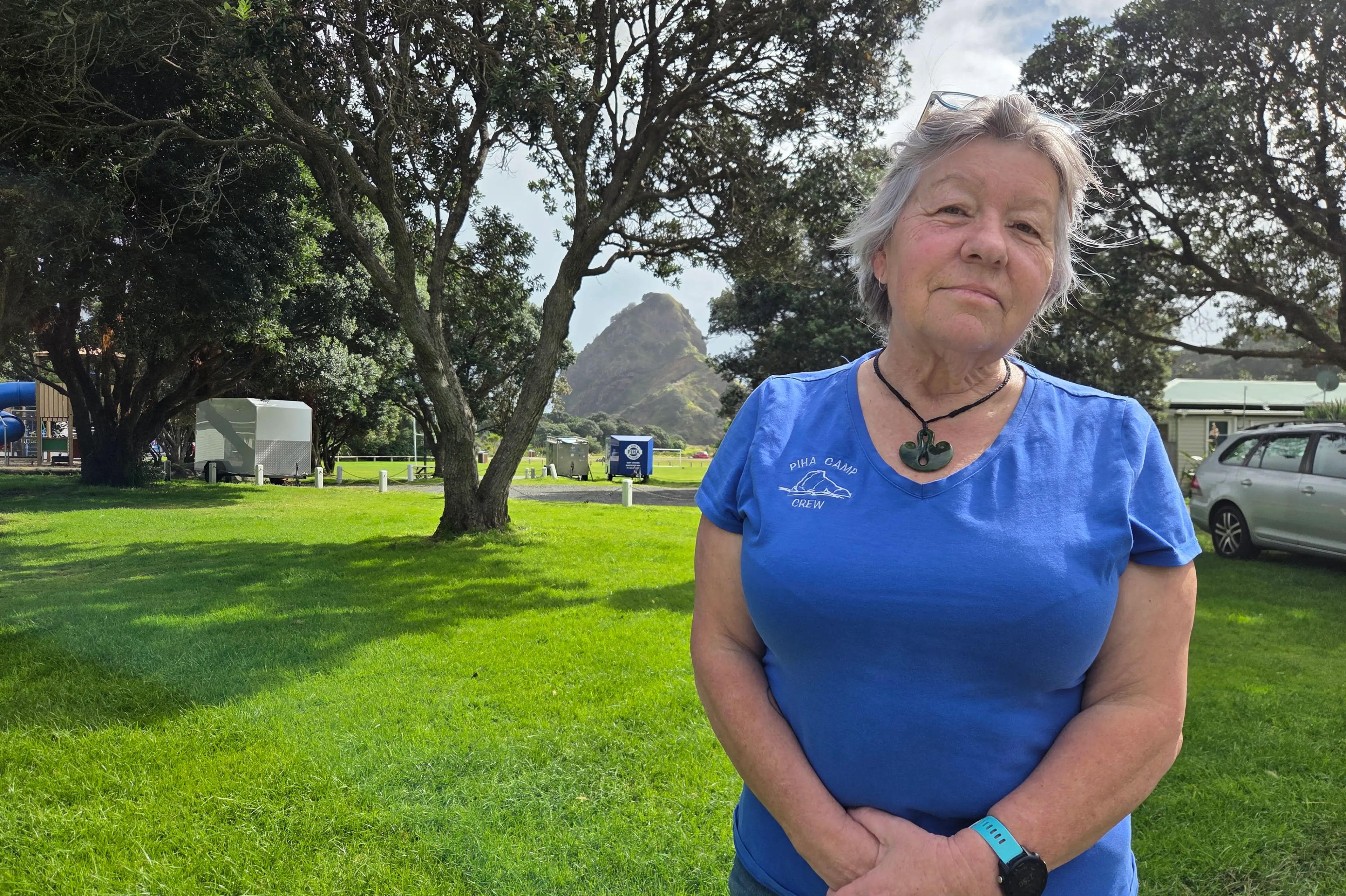 Piha Beach Campground manager Fiona Anderson.