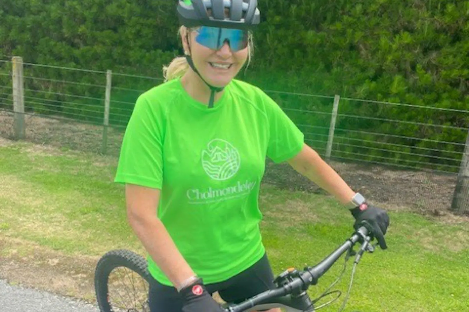 Nettles Lamont has started the\\u00A0nine-day journey as part of Cholmondeley\\u2019s Pedalling for Growing Futures initiative. Photo: Givealittle