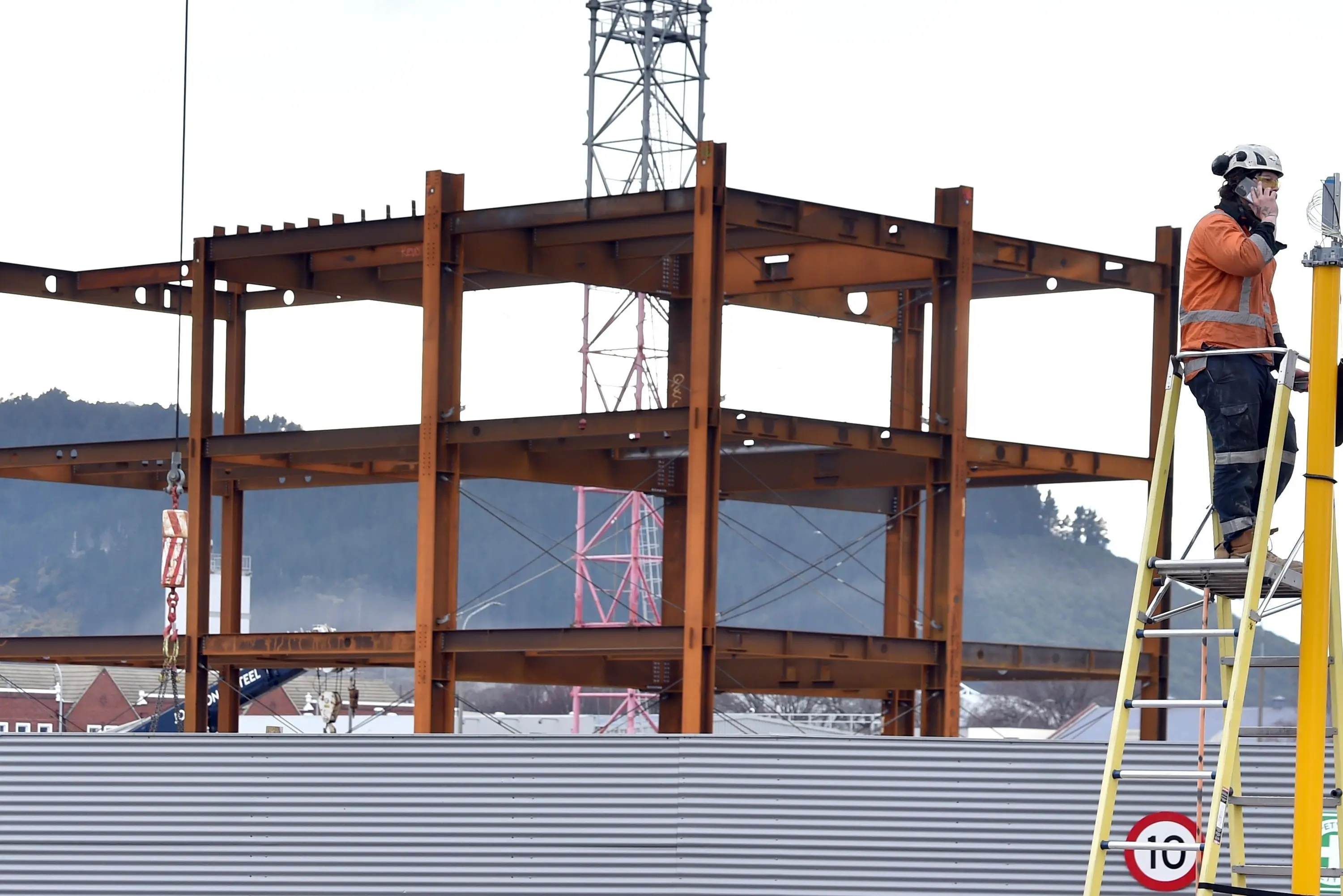 The new Dunedin Hospital is taking shape but where is the pathology lab? Photo: Peter McIntosh