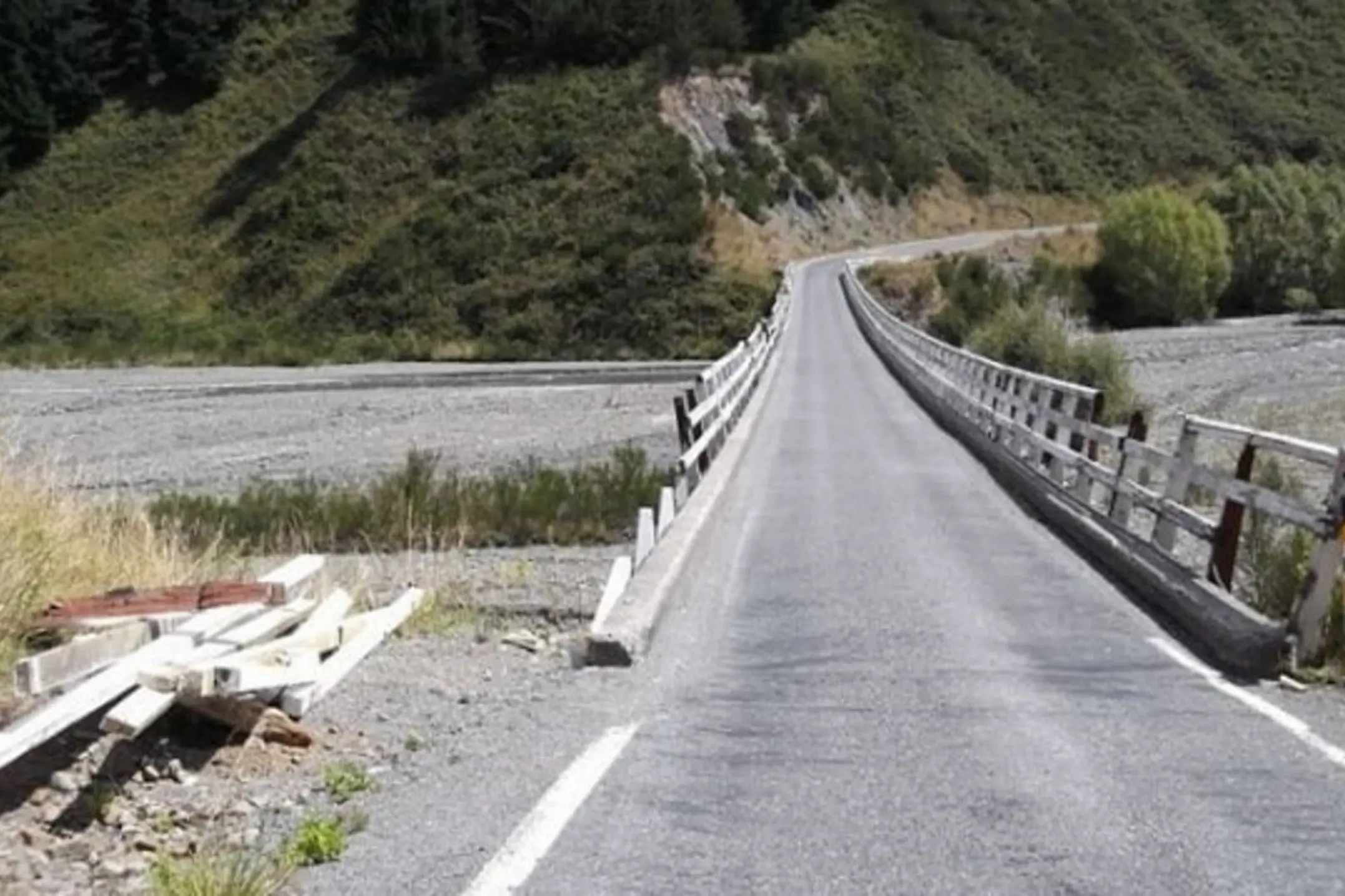 End of life . . . The Conway River bridge on Kaik\\u014Dura Inland Rd is one of several bridges due for replacement. Photo: Supplied by Hurunui District Council