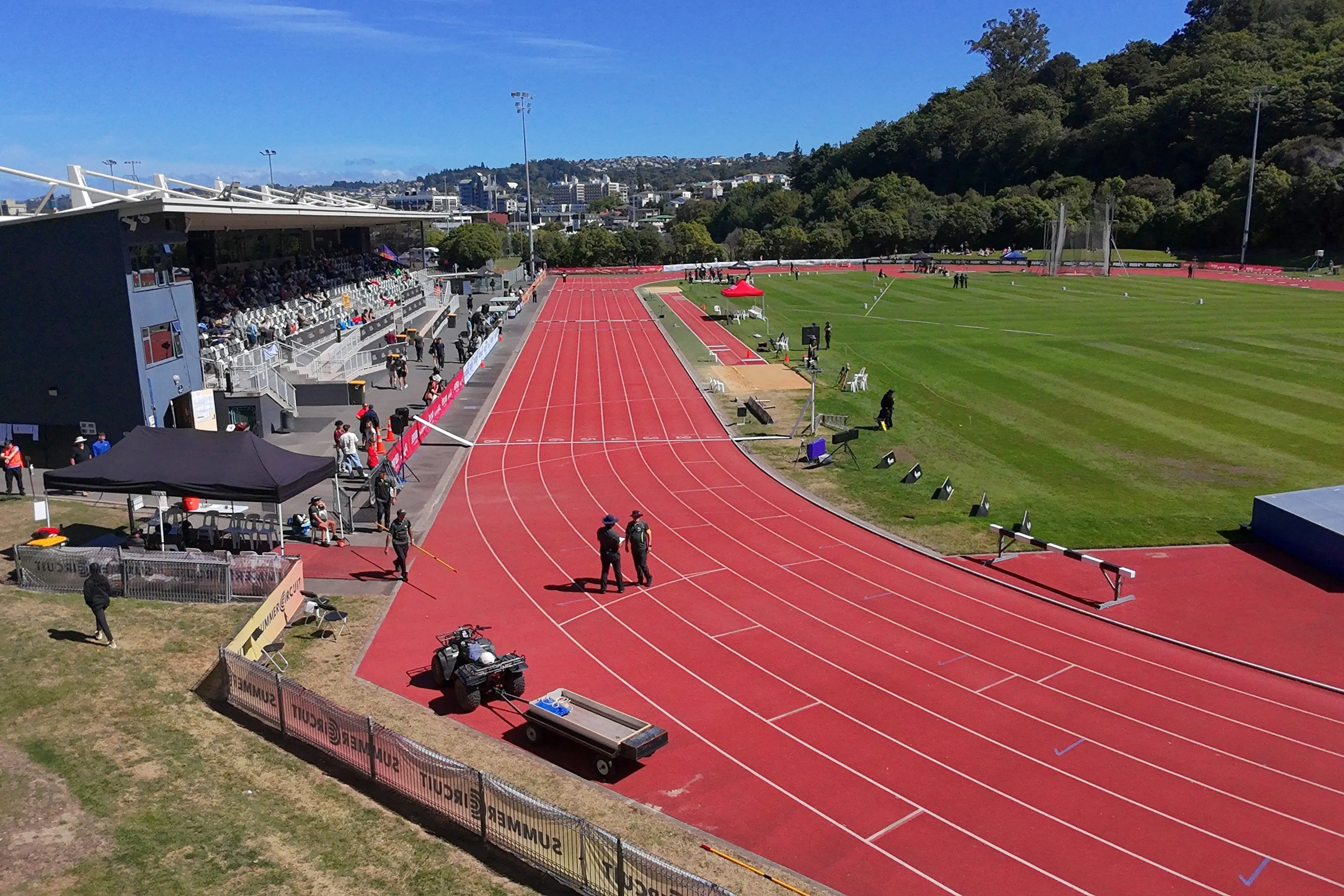 Athletics Otago will move to Mosgiel\\'s Memorial Park for eight weeks while the Caledonian Ground (pictured) gets an upgrade. Photo: Gregor Richardson