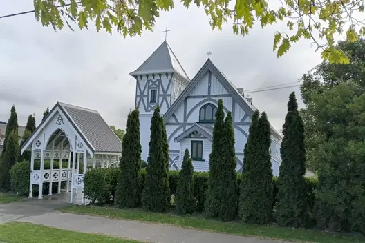 Refurbished . . . The Church of the Most Holy Passion in Amberley. Photo: Supplied