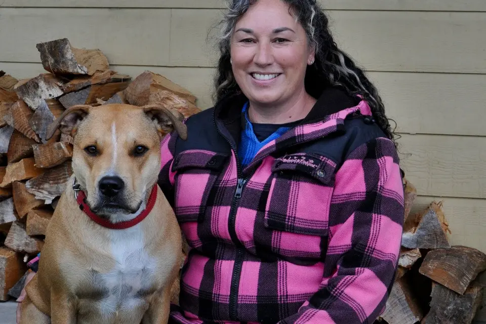 Best mates\\u2026 Natalie Powell, of Rangiora, with Lainey, her social butterfly ``bull breed\" canine companion who is Waimakariri\\u2019s 2026 Dog of the District. PHOTO: SHELLEY TOPP