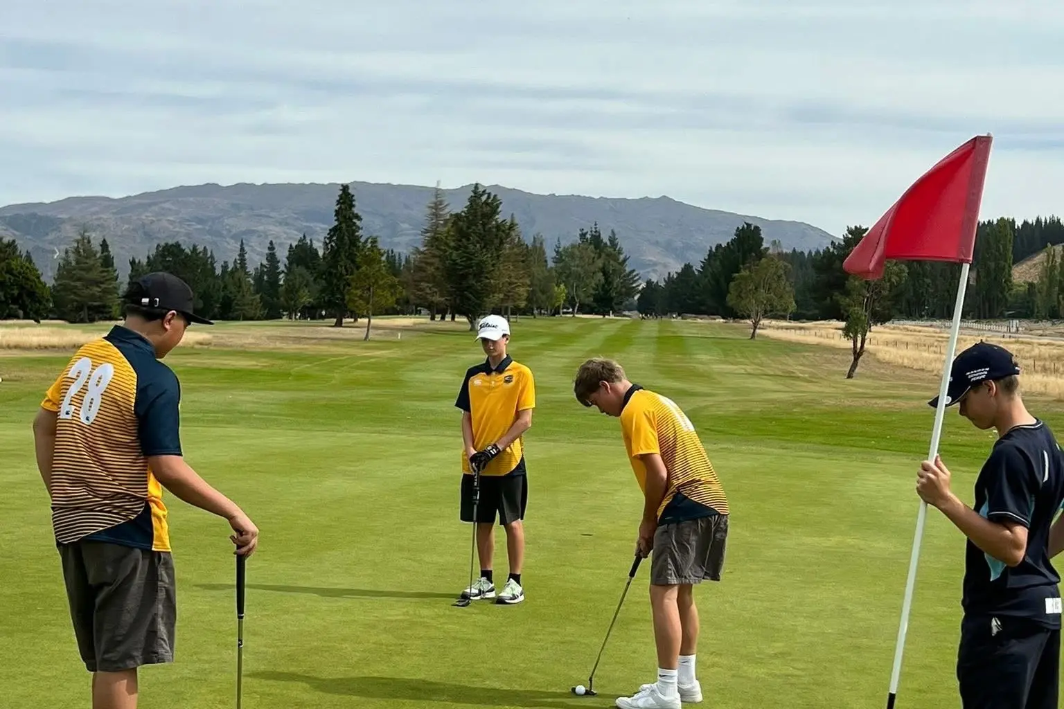 Wakatipu High School golfers compete in the Central Otago tournament. Photo: Supplied