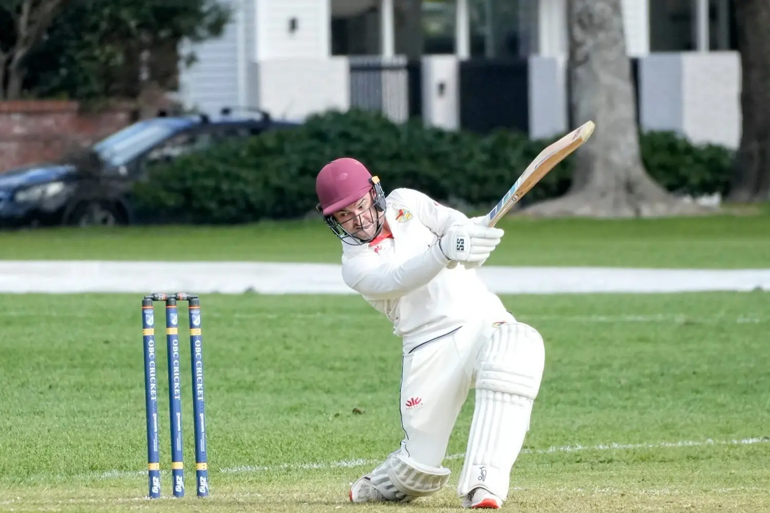 Ryan Wallace was one of three players to pass 40 for Sydenham against East Shirley, with none able to kick on past 50 as Sydenham racked up 213 all out. PHOTO: KEVIN CONGDON