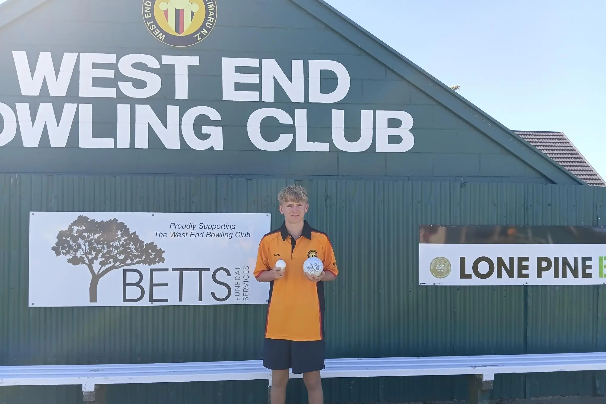 Fourteen-year-old Hunter Duggan made his mark when he took to the green for the first time on Saturday. Photo: Supplied