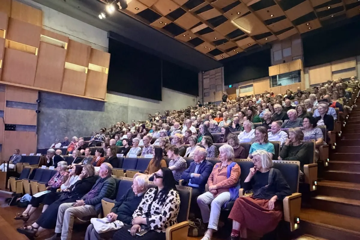 An enthusiastic crowd turned out to hear from candidates and water experts in Christchurch. Photo: RNZ / Keiller MacDuff