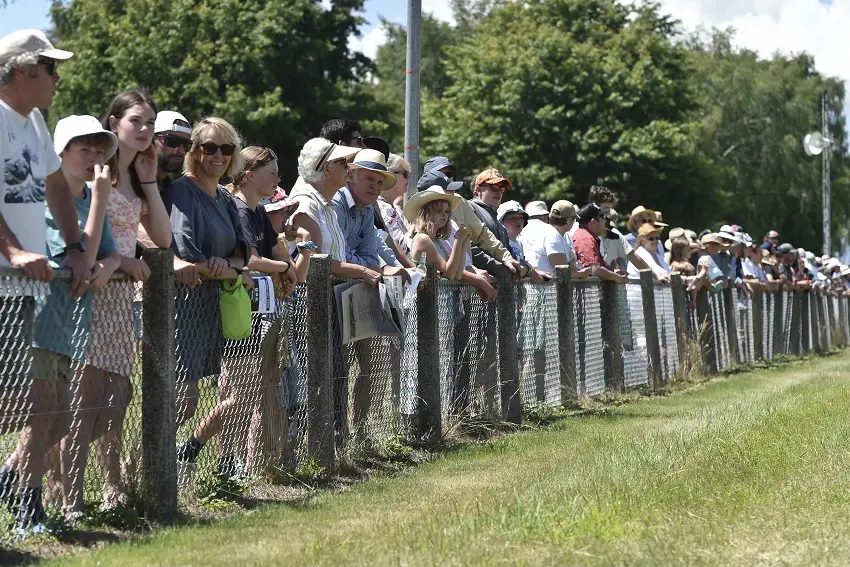 Visitors at the popular Omakau Trots, hosted annually by the Central Otago Trotting Club, the club recently securing a grant to support ongoing event management. PHOTO: GREGOR RICHARDSON