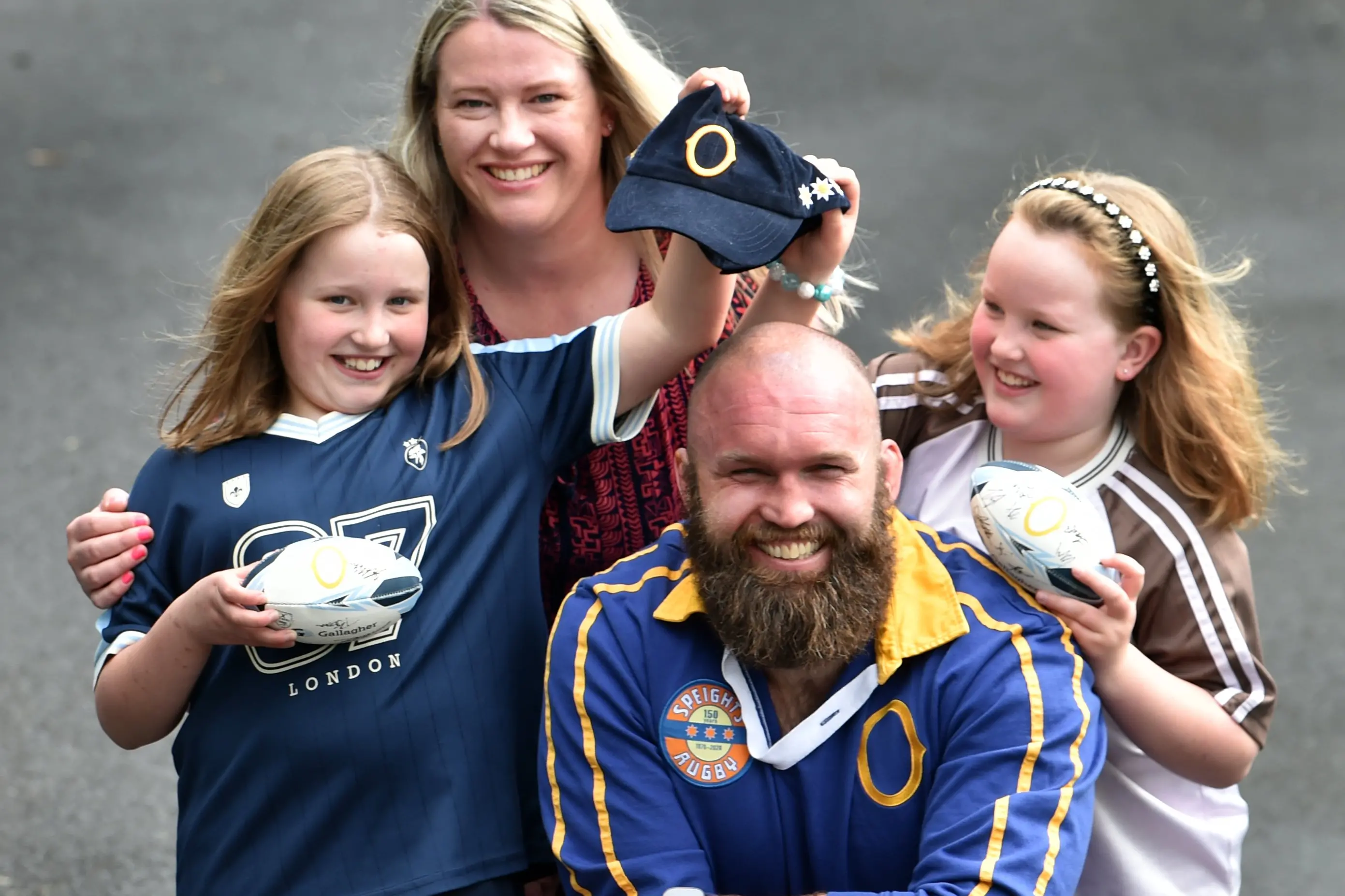 Retiring Otago hooker Liam Coltman is looking forward to more family time with wife Aleisha and daughters Tilly (left) and Ruby. Photo: Peter McIntosh