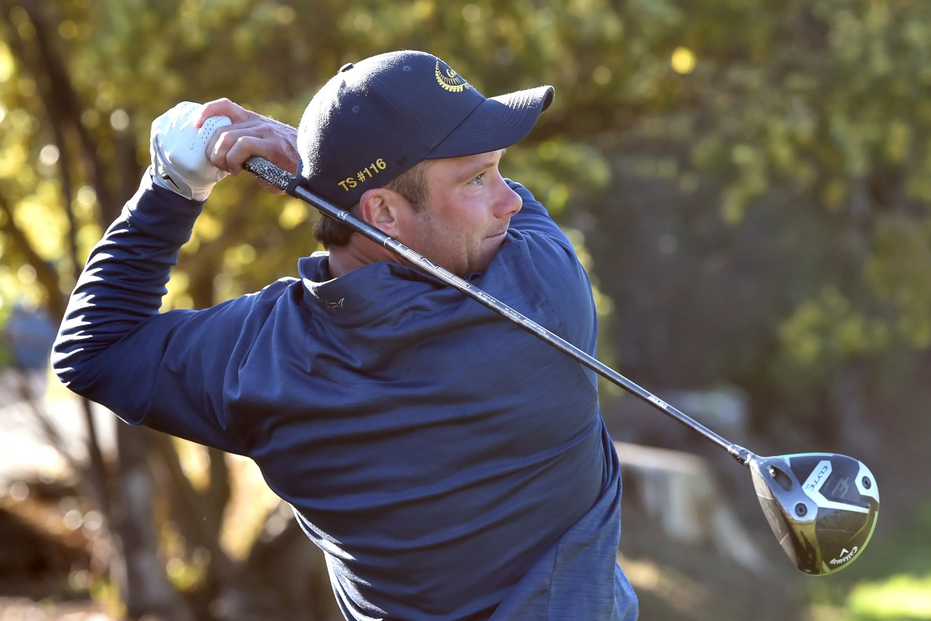 Otago golfer Troy Scott in action during the South Island interprovincial at Balmacewen on Sunday. Photo: Gregor Richardson