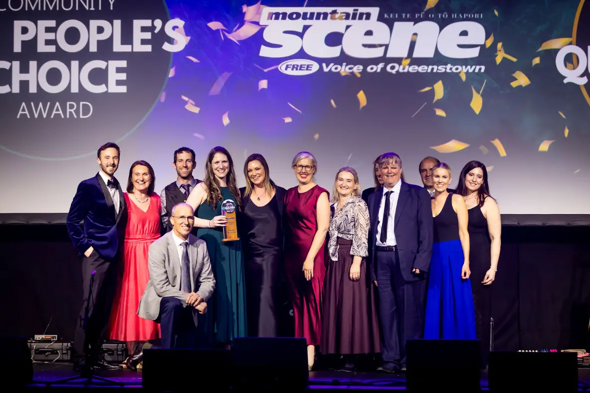 \\u2018Completely unexpected\\u2019: Showbiz Queenstown president Sola Hammick, pictured with some of her team and Mountain Scene editor Tracey Roxburgh, after winning the Spirit of the Wakatipu Scene People\\u2019s Choice Award on Saturday night. Photo: Still Vision Photography