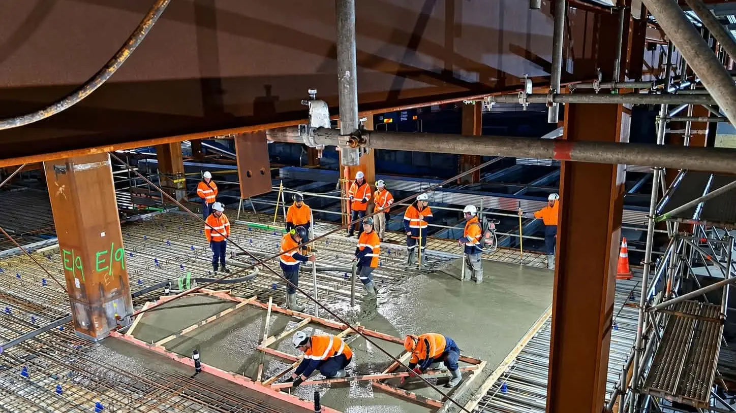 ‘Sizeable start’: Concrete pour at hospital
