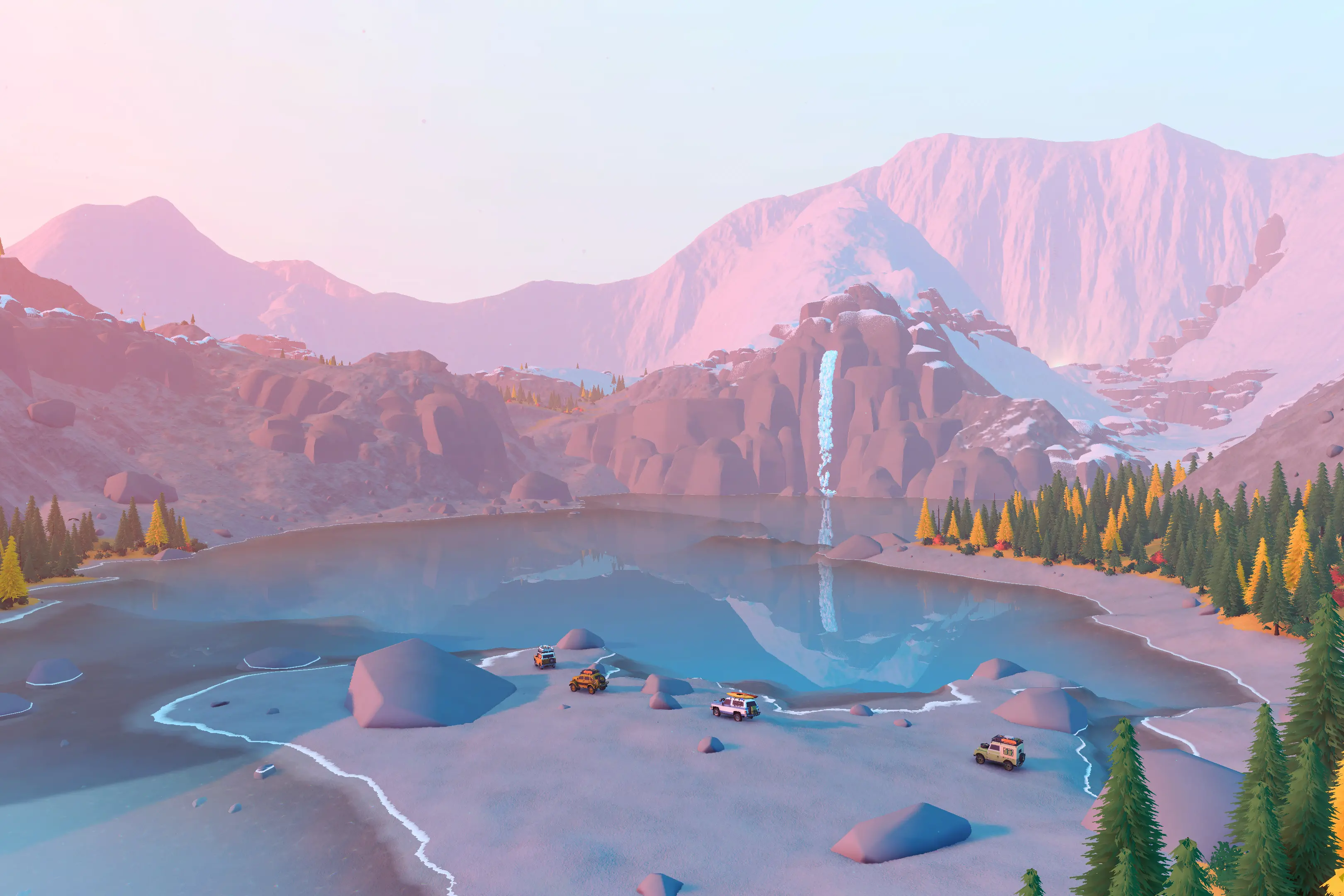 Discover pristine landscapes and drive a honking great diesel-belching truck over them in \"Over The Hill\". Image: Supplied