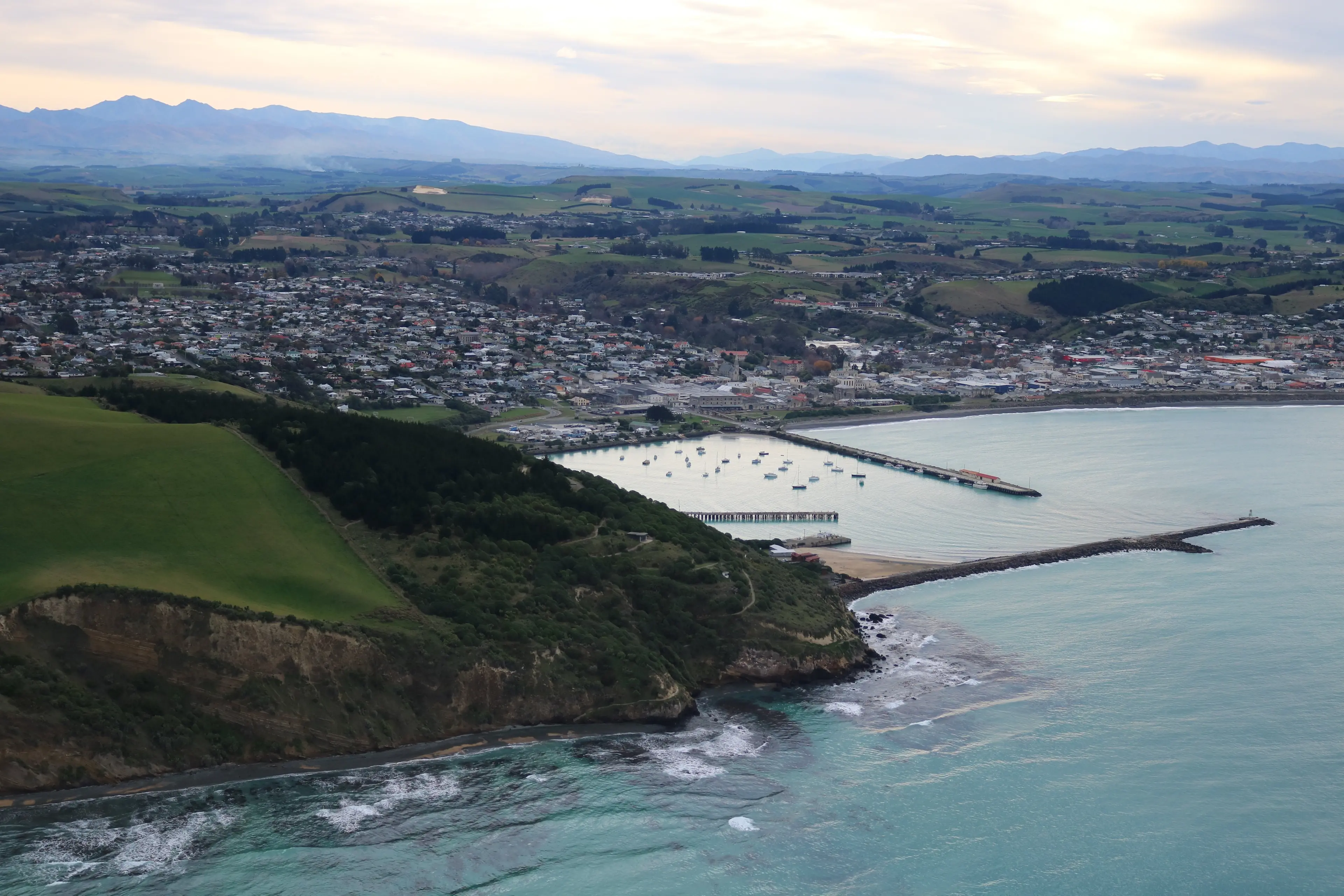 Aerial of Oamaru. Photo: Charley-Kai John/North Otago Aero Club