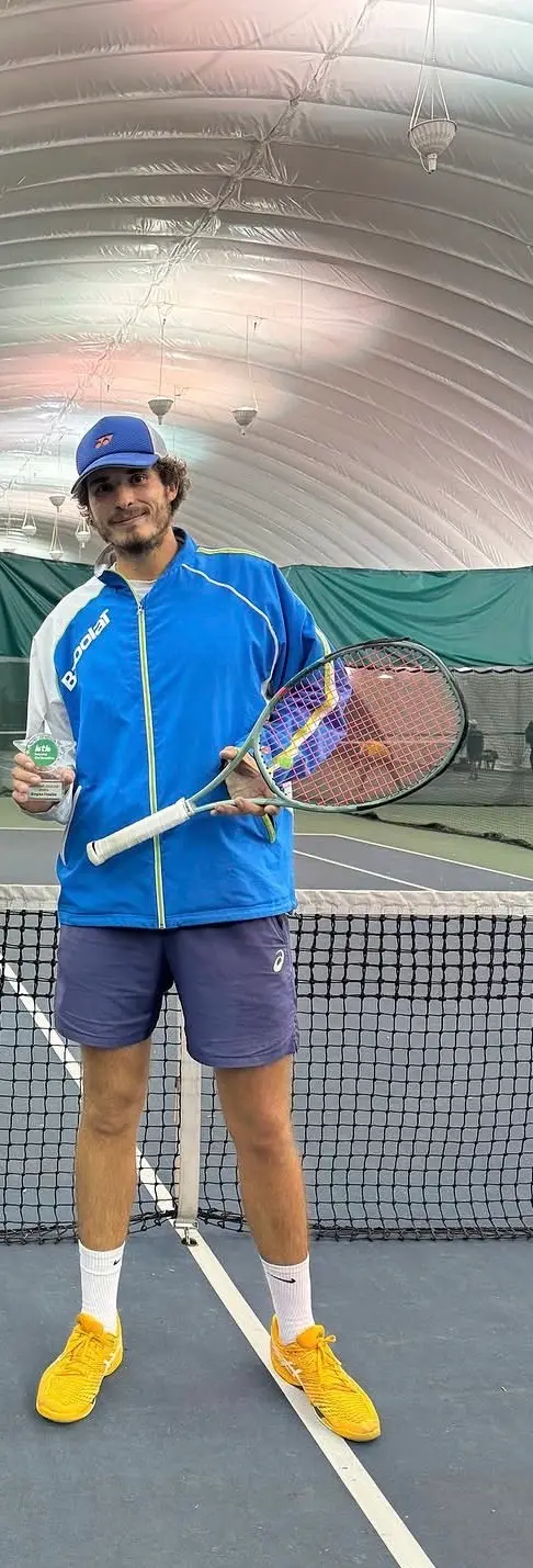 Canadian tennis coach, Simon Simsic, pictured in 2024 at the Beyond the Baseline tournament in Toronto, has landed in Southland to coach young people of all skill levels throughout the region this summer. Photo: Supplied