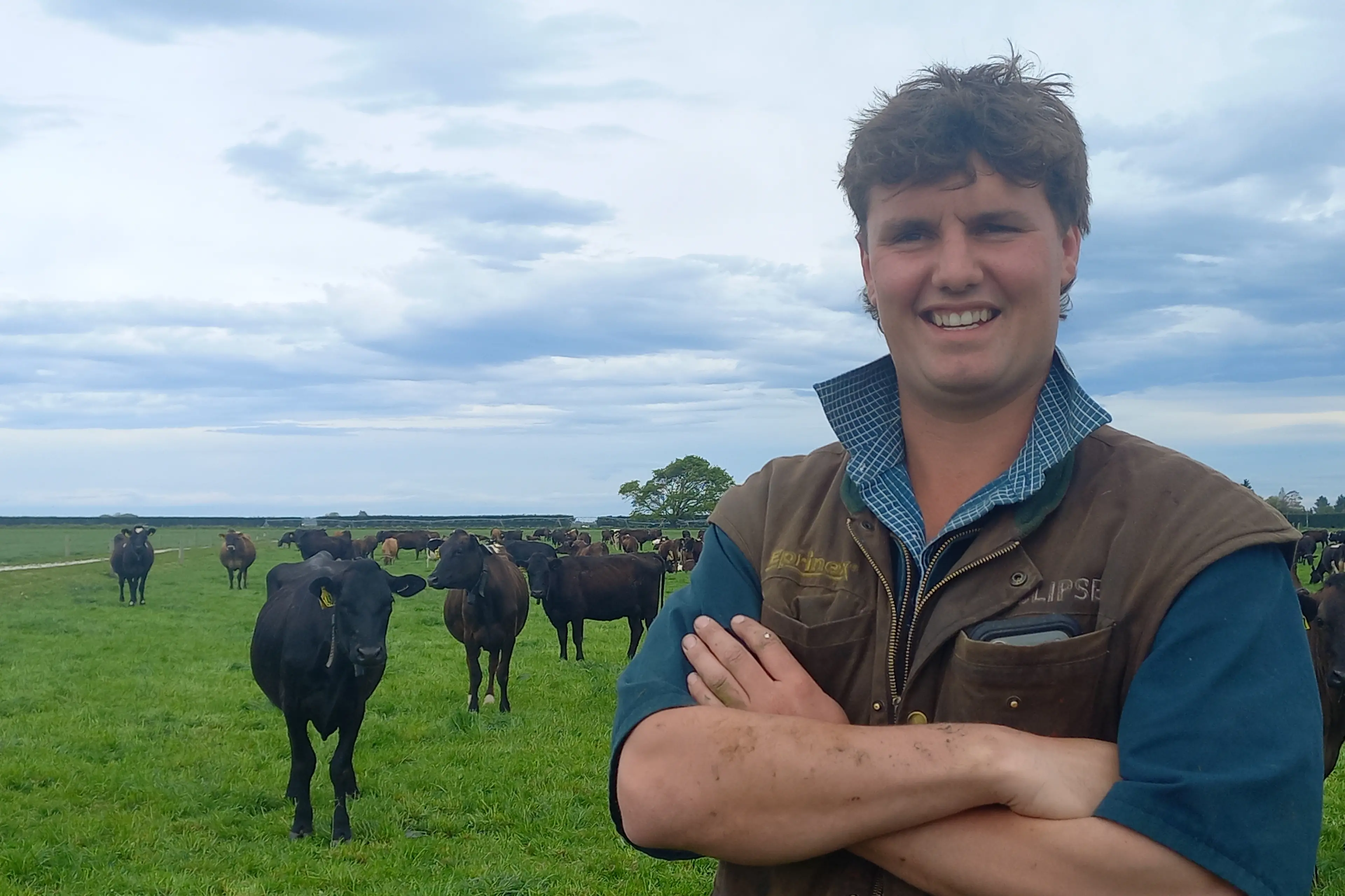 Dairy farm manager Sam O\\'Neill is enjoying life in North Otago. Photo: Sally Rae