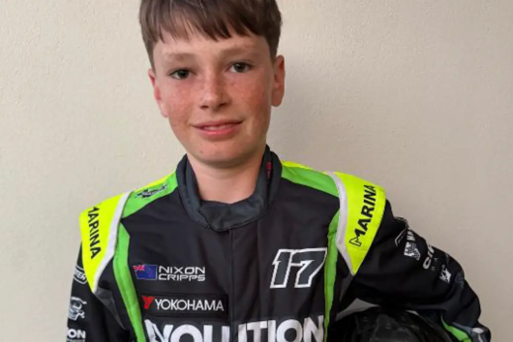 Nixon Cripps of Edendale, ready for action in the opening round of the South Island Formula Ford Championship in Timaru this weekend. Photo: Cripps family