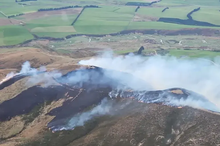 <p>The scrub fire in the Centre Hill area. Photo: Supplied / Fire and Emergency</p>\\n