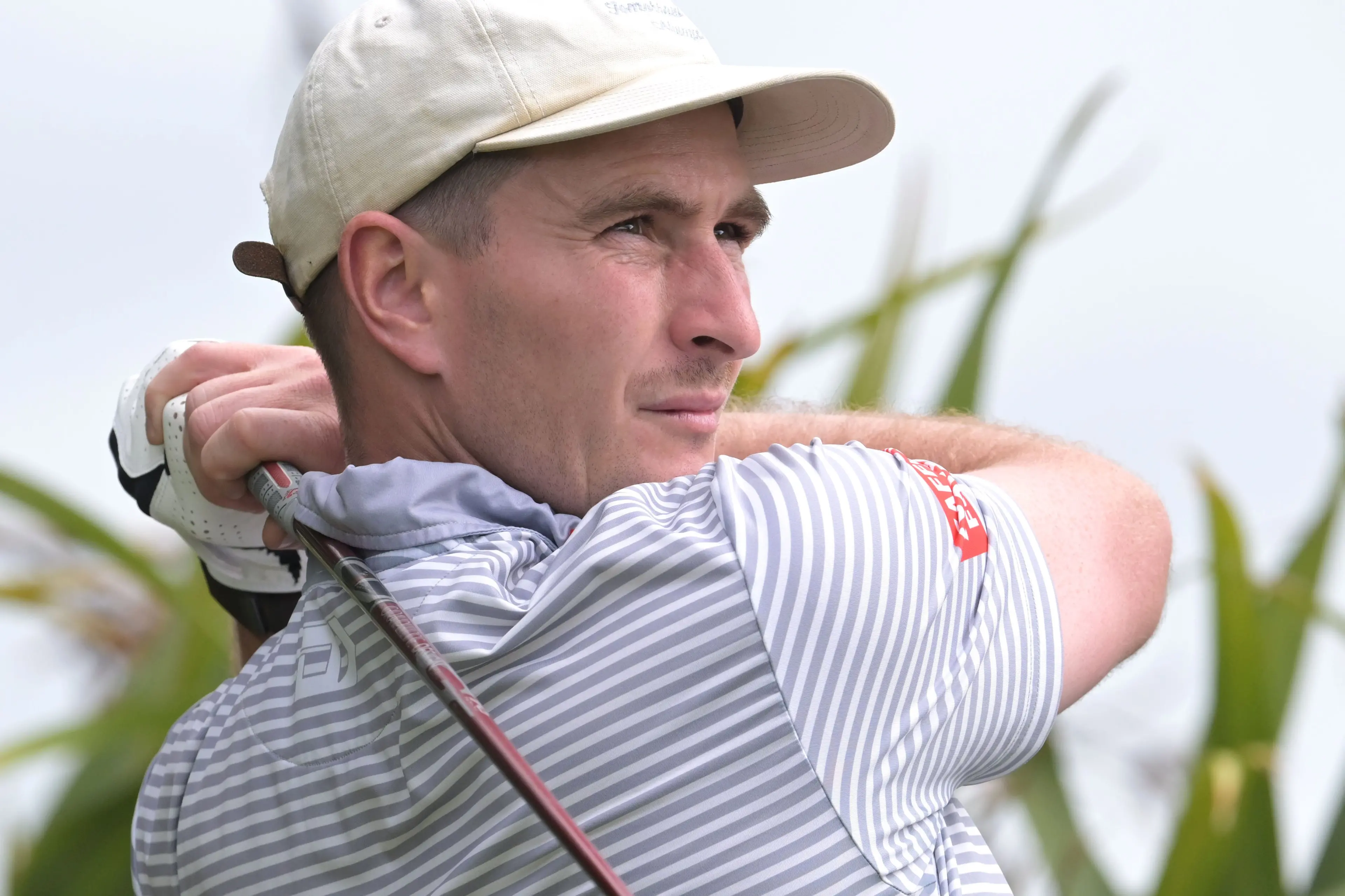 Duncan Croudis follows his tee shot on the third during the final of the Otago matchplay at Balmacewen on Monday. Photo: Gerard O\\'Brien