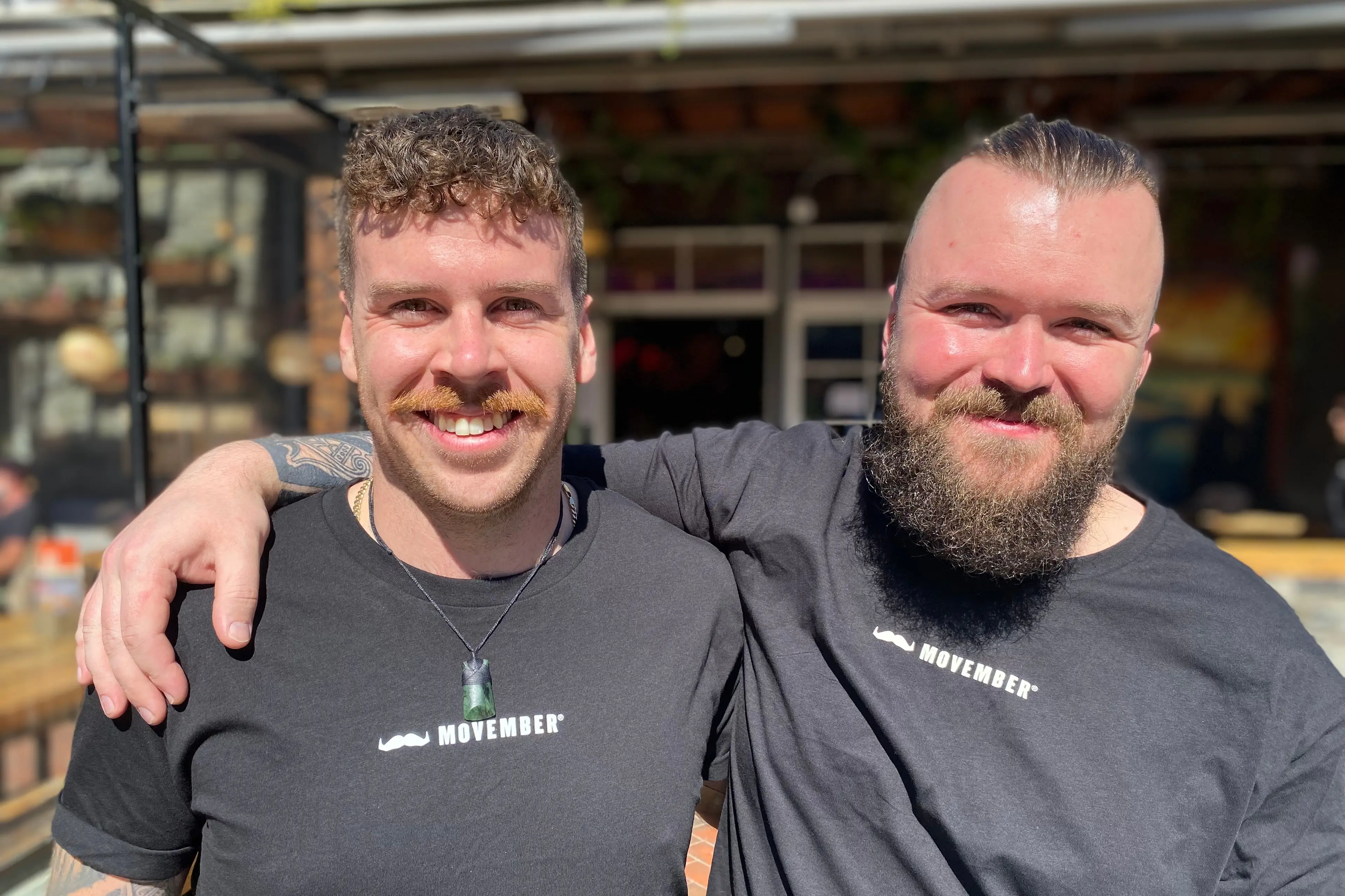 Embracing the cause: Wolf Hospitality Group training manager Toby Freeman, left, and The World Bar venue manager Billy Mead. Photo: Philip Chandler