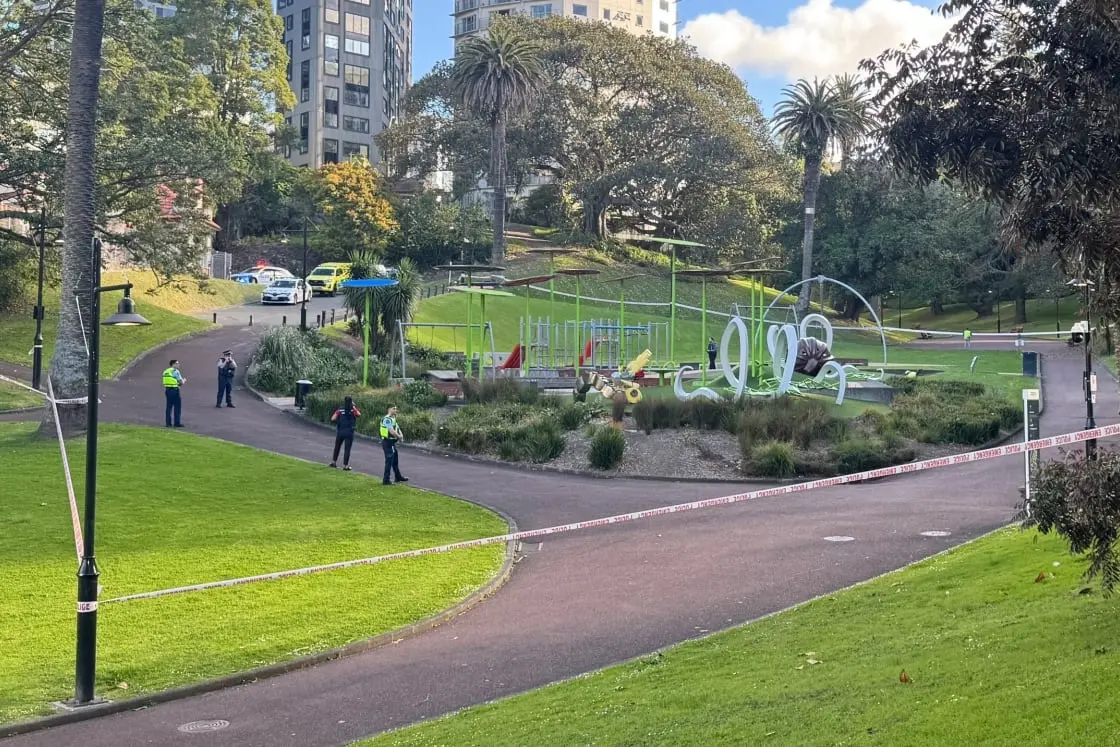 The incident happened at Myers Park, near Queen St, late on Sunday afternoon. Photo: RNZ