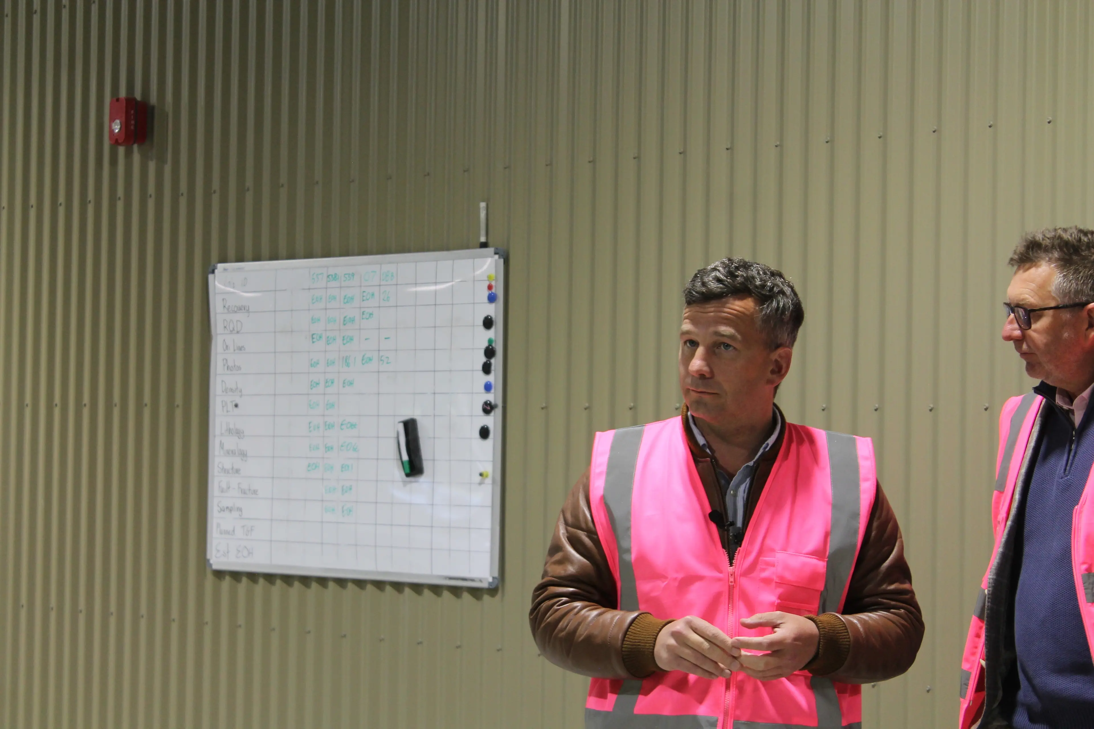 Act party leader David Seymour visits Santana Minerals in Central Otago. Photo: Evie Sinclair